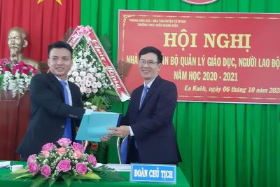 Trường THCS Trần Quang Diệu tổ chức thành công hội nghị điểm: Nhà giáo, cán bộ quản lý, người lao động.