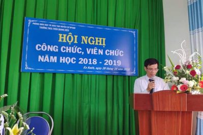 HỘI NGHỊ CCVC NĂM HỌC 2018 – 2019 TRƯỜNG THCS TRẦN QUANG DIỆU